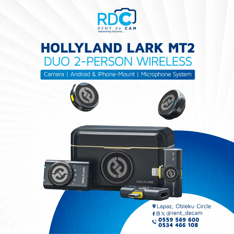 Hollyland LARK MT2 DUO 2-Person Wireless Microphone